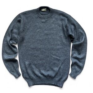 El Inca Peruvian Alpaca Sweater Grey Oversized Large Warm Soft Winter Layering